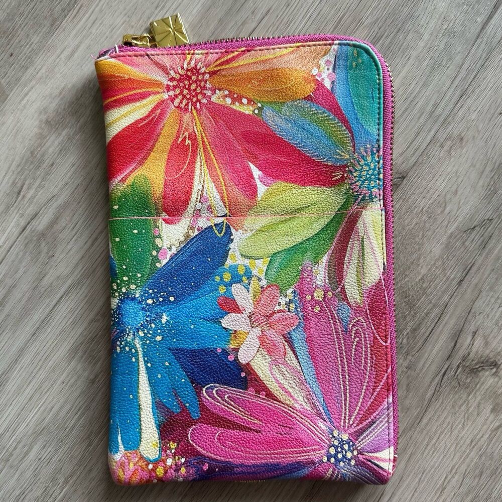 Etta Vie x Erin Condren Pink Lined Artsy Floral Ultimate Planny Pack Pouch